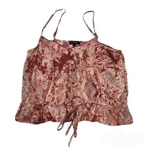 Jessica Simpson Womens Maroon & Teal Tank Top Size Medium